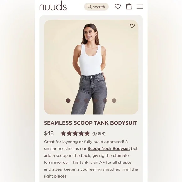 *last chance!!* nuuds | Women’s white scoop neck bodysuit - Picture 3 of 16